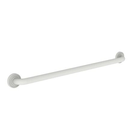 Newport Brass 35" L, Two Post, Solid Brass, 32" Grab Bar in Matte White, Matte White 1020-3932/52